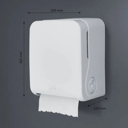 Preview: B&W Handtuchrollenspender Autocut WEISS (H1)